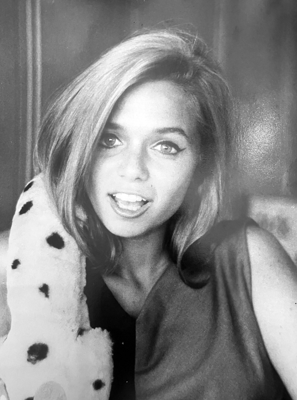 Ronnie Haran in a black and white portrait from her acting years, early 1960s